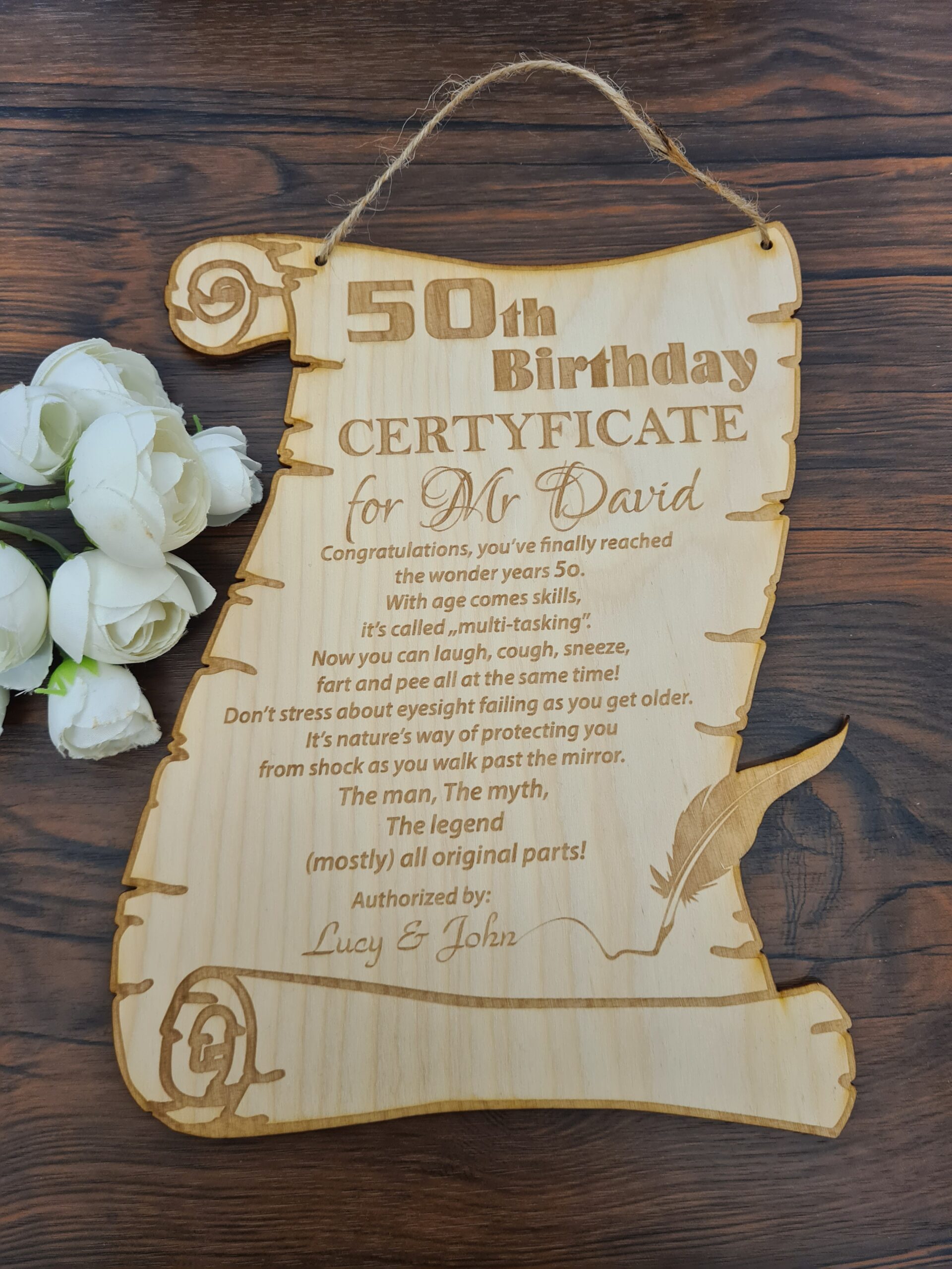 birthday certificate
